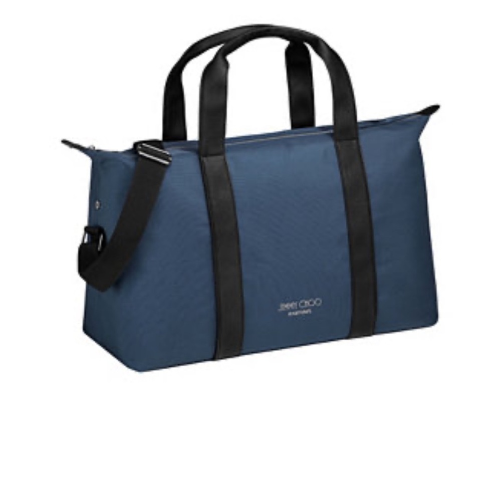 Jimmy Choo Blue and Black Unisex Duffel Bag